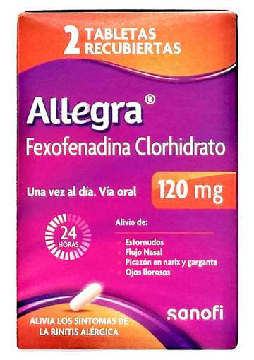 Allegra 120mg 2 comprimidos — Opella Healthcare