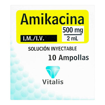 Amikacina 500 mg/2 ml Solución Inyectable Vitalis