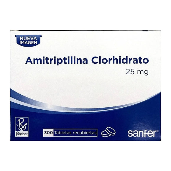 Amitriptilina 25 mg 300 Tabletas — Bussié