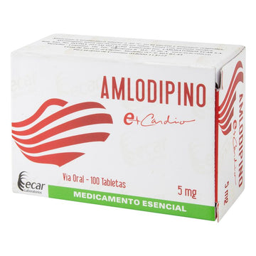 Amlodipino 5mg 100 tabletas — Ecar