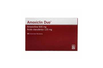 Amoxiclin Duo Amoxicilina Ácido Clavulánico 500mg/125mg 16 tabletas — Siegfried