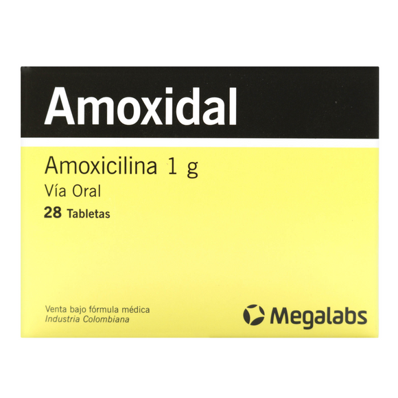 Amoxidal 1g amoxicilina 28 comprimidos — Megalabs