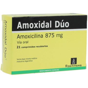 Amoxidal Duo 875mg amoxicilina + ácido clavulánico 21 comprimidos — Megalabs