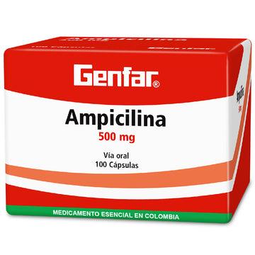 Ampicilina 500mg 100 Cápsulas — Genfar
