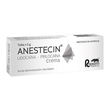 Anestecin crema lidocaína + prilocaína 2,5%+2,5% tubo 5g — Ropsohn Therapeutics