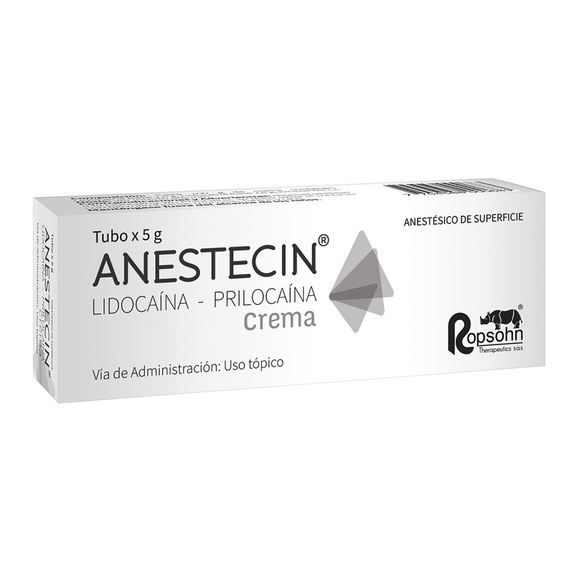 Anestecin crema lidocaína + prilocaína 2,5%+2,5% tubo 5g — Ropsohn Therapeutics