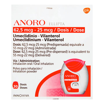 Anoro Ellipta 62.5/25mcg 30 dosis — GlaxoSmithKline