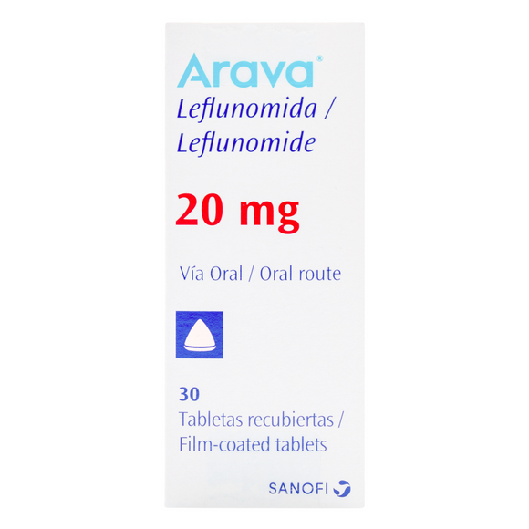 Arava leflunomida 20mg 30 tabletas recubiertas — Sanofi