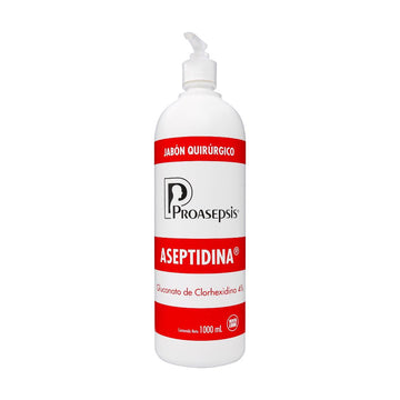 Aseptidina jabón quirúrgico gluconato de clorhexidina 4 % frasco 1000 ml — Proasepsis