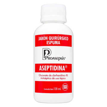 Aseptidina jabón quirúrgico clorhexidina 4% 120 ml — Proasepsis