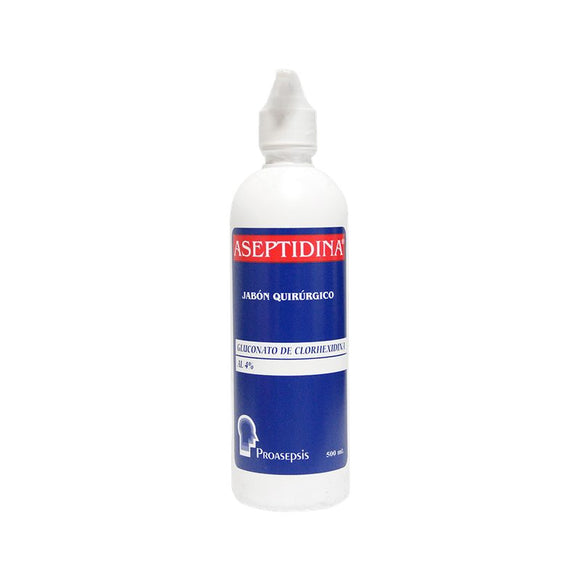 Aseptidina jabón quirúrgico gluconato de clorhexidina 4 % frasco 500 ml — Big Medical