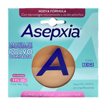 Asepxia Maquillaje Polvo Compacto Beige — Genomma Lab