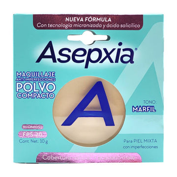 Asepxia Maquillaje Polvo Compacto Marfil — Genomma Lab