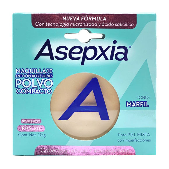 Asepxia Maquillaje Polvo Compacto Marfil — Genomma Lab