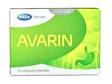 Avarin Alverina 60 mg / Simeticona 300 mg 10 Cápsulas — Mega Lifesciences