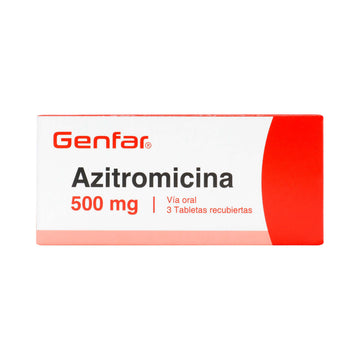 Azitromicina 500mg 3 Tabletas — Genfar