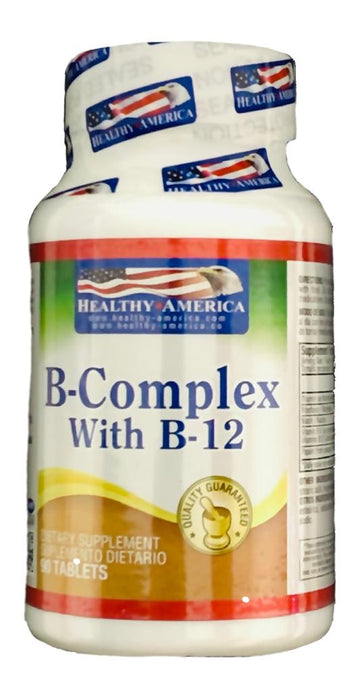 B-complex With B-12 90 Capsulas — Healthy America