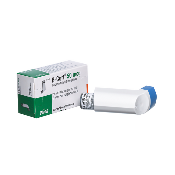 B-Cort Bronquial budesonida 50mcg aerosol inhalador 200 dosis pediátrico — Grünenthal