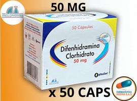 Difenhidramina 50mg 250 cápsulas — Anglopharma S.A.