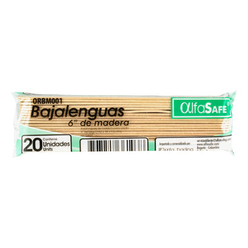 Bajalenguas Alfa Safe 20 uds