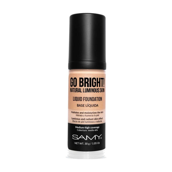 Base Líquida Go Bright Samy 1.0 Light 30 g — Cosméticos Samy