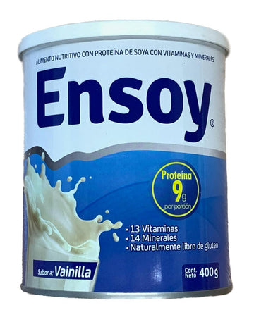 Ensoy Vainilla 400 g - Suplemento nutricional en polvo a base de soya con vitaminas y minerales - Abbott Nutrition