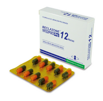 Beclazone 30mg (Nifedipino) 10 Cápsulas — Novamed