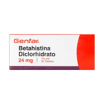 Betahistina 24mg 20 Tabletas — Genfar
