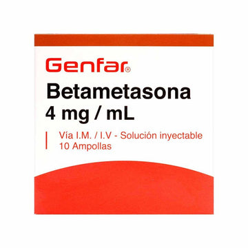 Betametasona 4mg fosfato disódico 1mL 10 ampollas — Genfar
