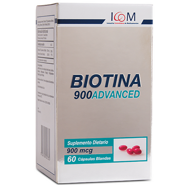 Biotina Advanced 900 mg 60 Capsulas — Icom