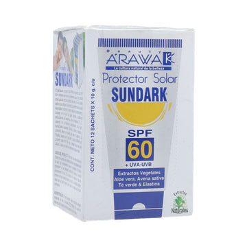 Bloqueador solar Sundark adultos filtros UVA/UVB 8 sobres x 10 g — Pronabell