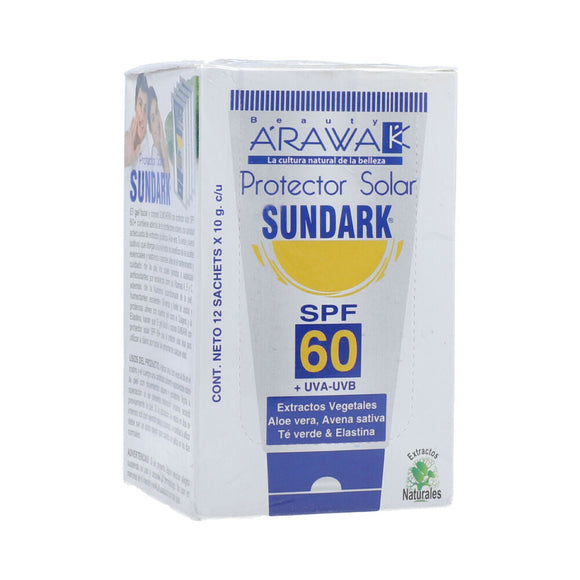 Bloqueador solar Sundark adultos filtros UVA/UVB 8 sobres x 10 g — Pronabell