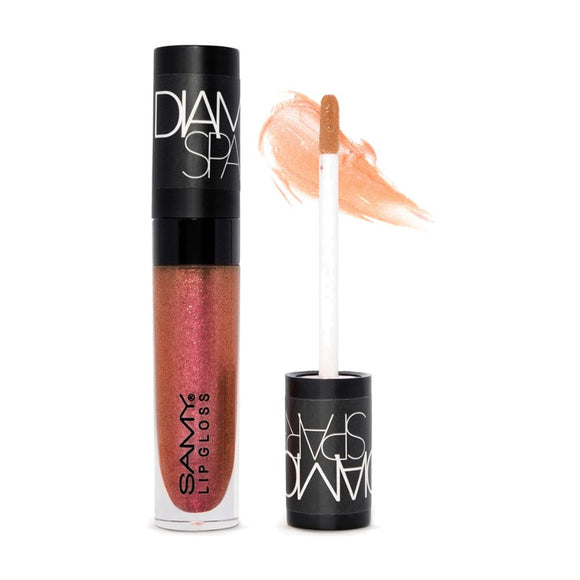 Brillo de labios Diamond Sparks Samy 02 Rosa Bronce 5 g — Cosméticos Samy