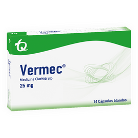 Vermec meclizina clorhidrato 25 mg 14 cápsulas blandas — Tecnoquímicas