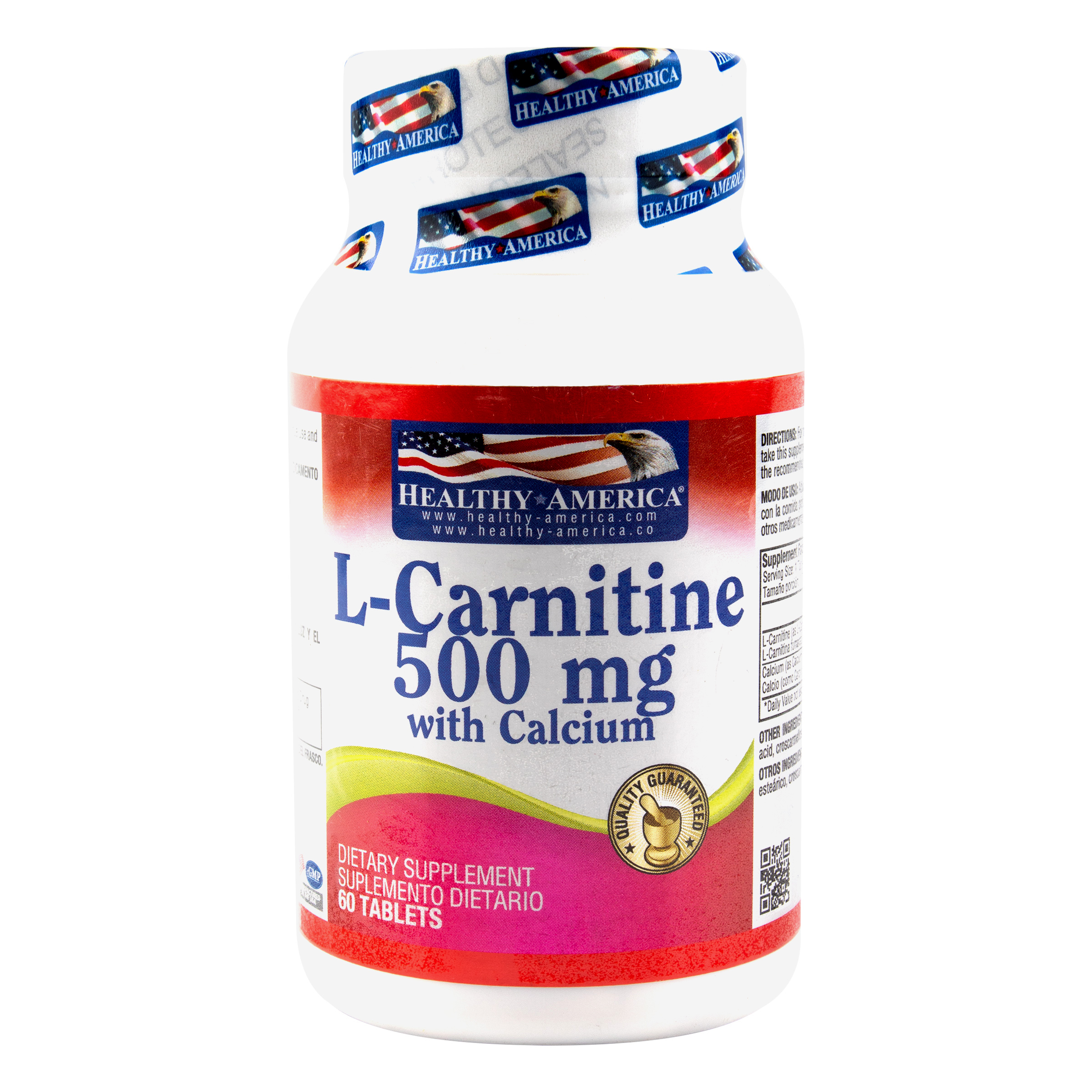 L-CARNITINE 500 MG 60 TABLETAS HEALTHY AMERICA