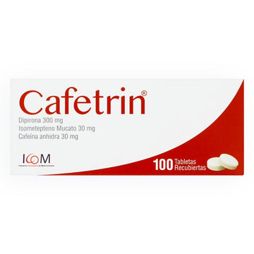 Cafetrin dipirona isometepteno cafeína 100 tabletas — Icom
