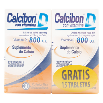Calcibon D 800 UI 30 + 15 tabletas — Farma de Colombia