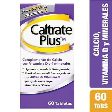 Caltrate Plus 60 + 30 Tabletas - Suplemento de calcio con vitamina D3 y minerales - Haleon