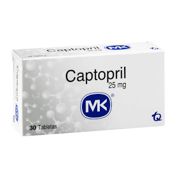 Captopril 25mg 30 tabletas MK — Tecnoquímicas
