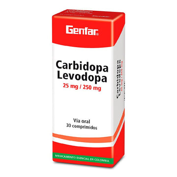 Carbidopa/Levodopa 25/250mg 30 tabletas — Genfar