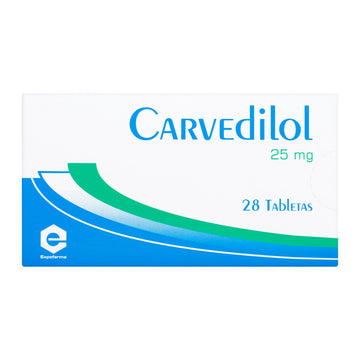 Carvedilol 25mg 28 Tabletas — Richmond