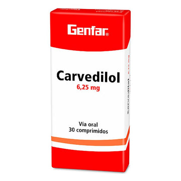 Carvedilol 6.25mg 30 Tabletas — Genfar
