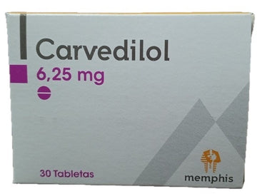 Carvedilol 6.25mg 30 Tabletas — Memphis
