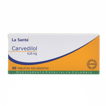 Carvedilol 6.25mg 30 Tabletas — La Santé