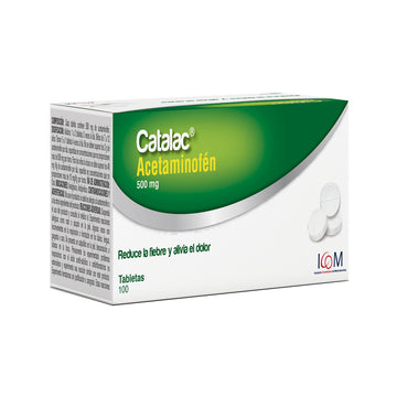 Catalac acetaminofén 500mg 100 tabletas — Icom