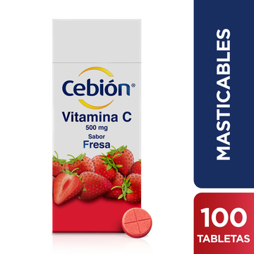 Cebion Masticable Fresa 100 Tabletas — Procter & Gamble
