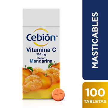 Cebion Masticable Mandarina 100 Tabletas — Procter & Gamble