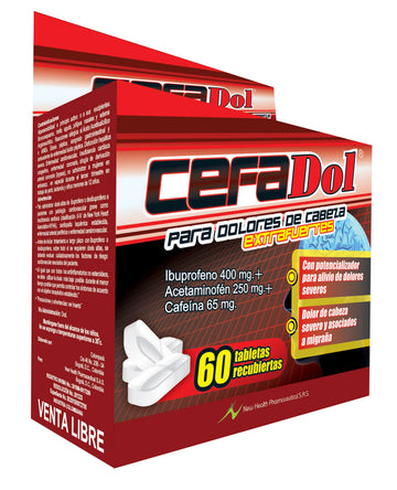 Cefadol 400/250/65mg 60 tabletas — NEW Health Pharmaceutical