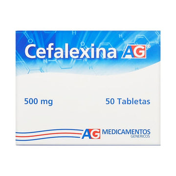Cefalexina 500 mg 50 Tabletas AG — American Generics
