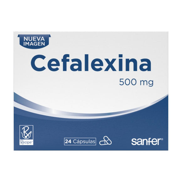 Cefalexina 500 mg caja con 24 cápsulas — Bussié